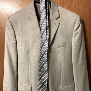Donald Trump striped suit jacket/pants and tie